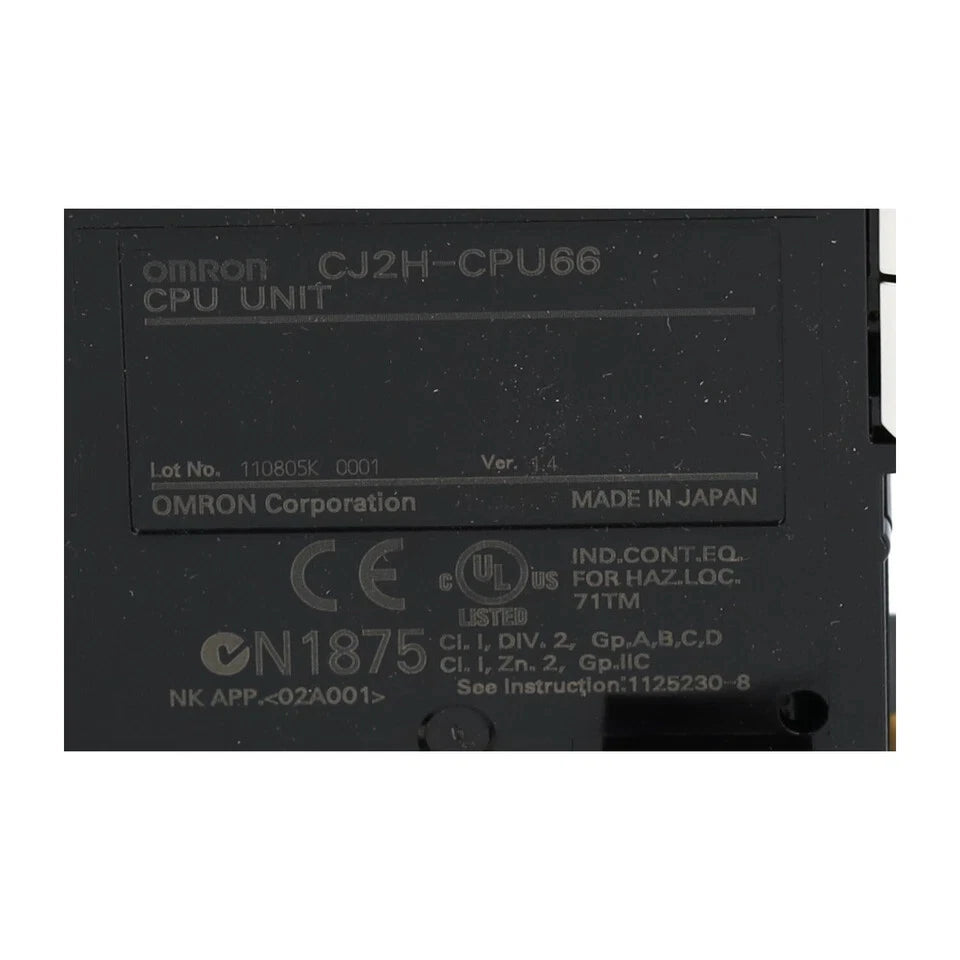 CJ2H-CPU66 | Omron High-Speed PLC CPU with 150K Steps