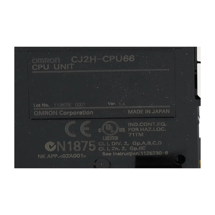CJ2H-CPU66 | Omron High-Speed PLC CPU with 150K Steps