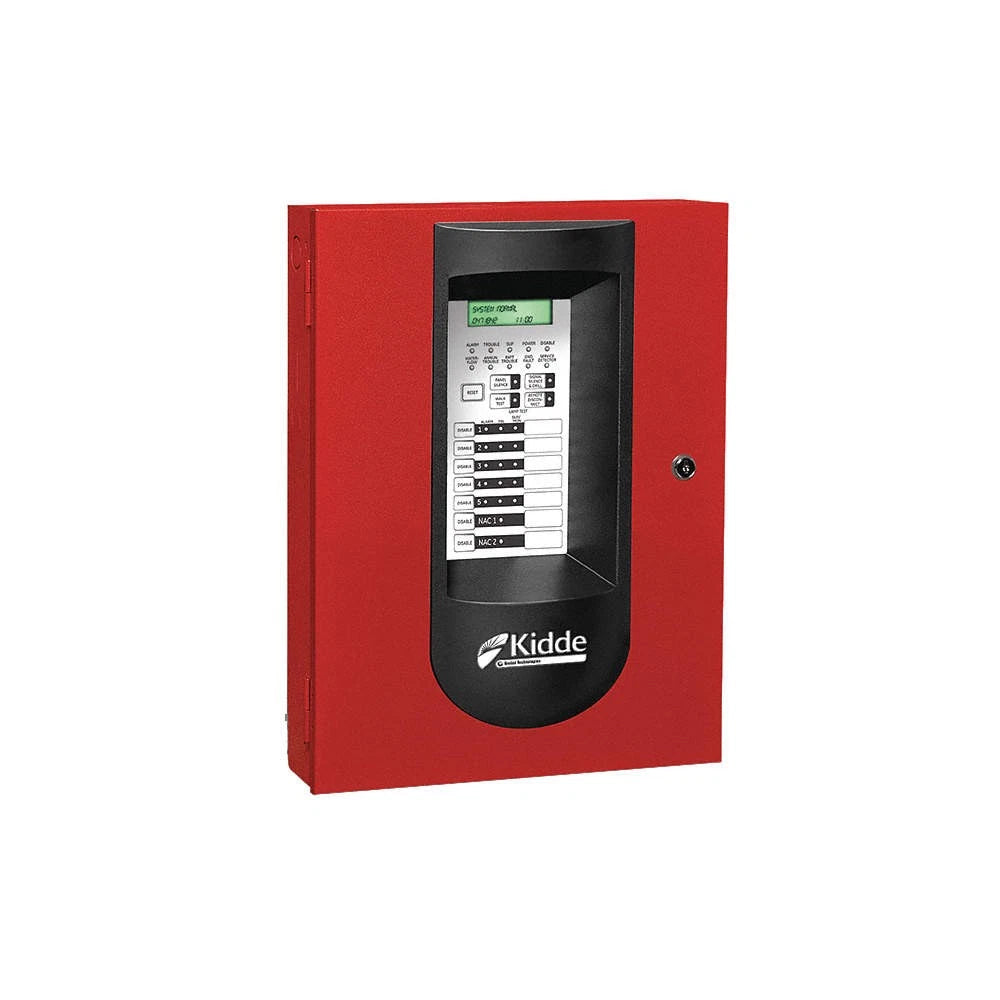 Kidde FX-64R | Intelligent Fire Alarm Control Panel, 64 Points, 2 NACs, Red