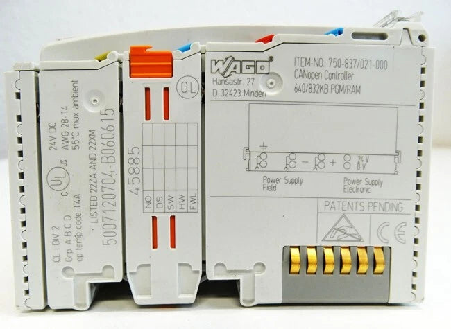 750-837/021-000 | WAGO CANopen Compact Controller with Integrated I/O