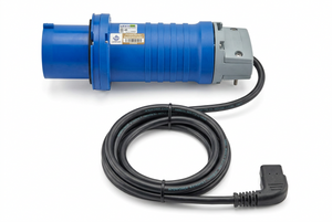 Hubbell 5100P9W Pin and Sleeve Plug 100A 120/208V 4P5W Blue
