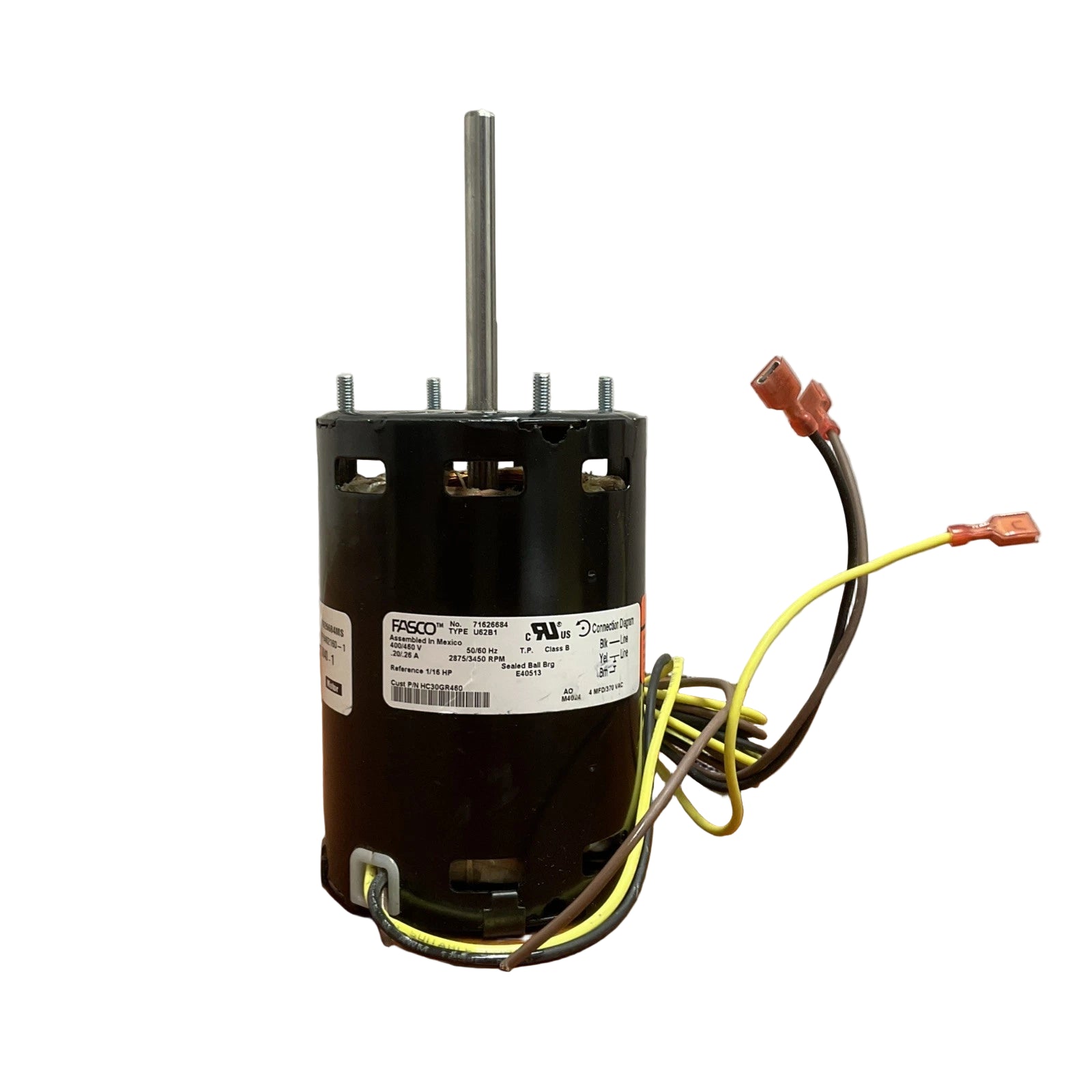 U62B1 | Fasco Compact Blower Motor with Sealed Bearings and Thermal Protection