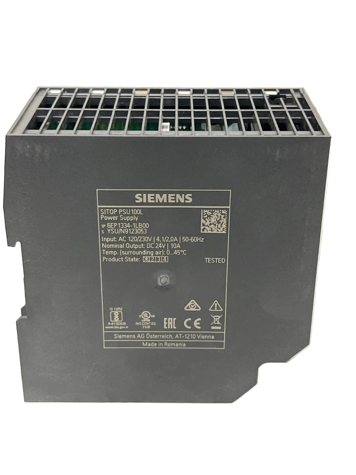 Siemens 6EP1334-1LB00 SITOP PSU100L 24VDC 10A Regulated Power Supply