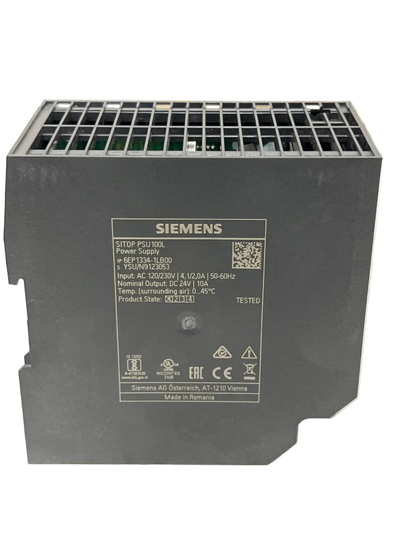 Siemens 6EP1334-1LB00 SITOP PSU100L 24VDC 10A Regulated Power Supply