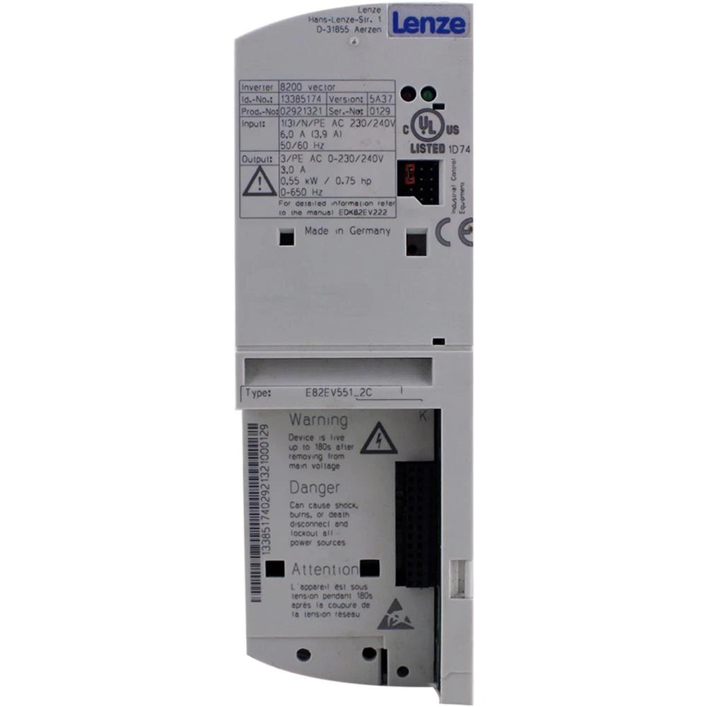 E82EV551-2C200 | Lenze 8200 Vector Frequency Inverter 0.55 kW 230/240 VAC