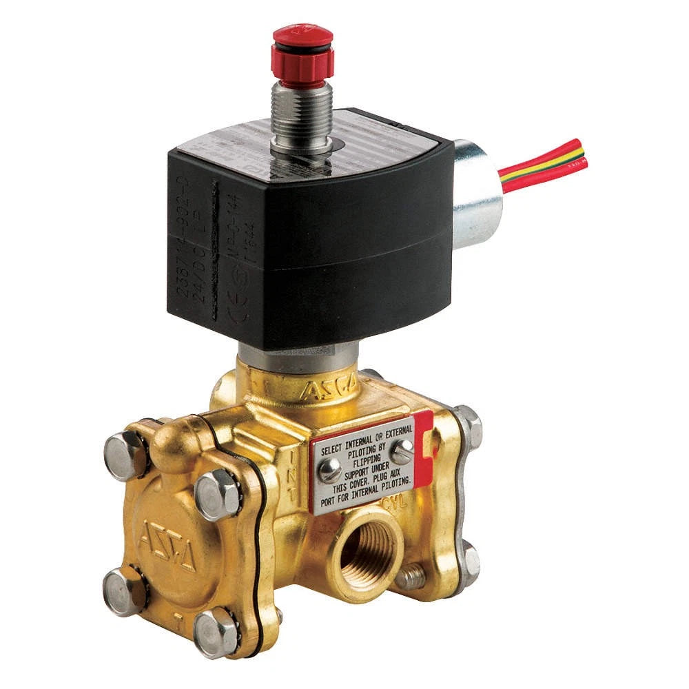 Asco EF8316G302 3/8-Inch 3-Way Normally Closed Explosion-Proof Solenoid Valve 24V DC