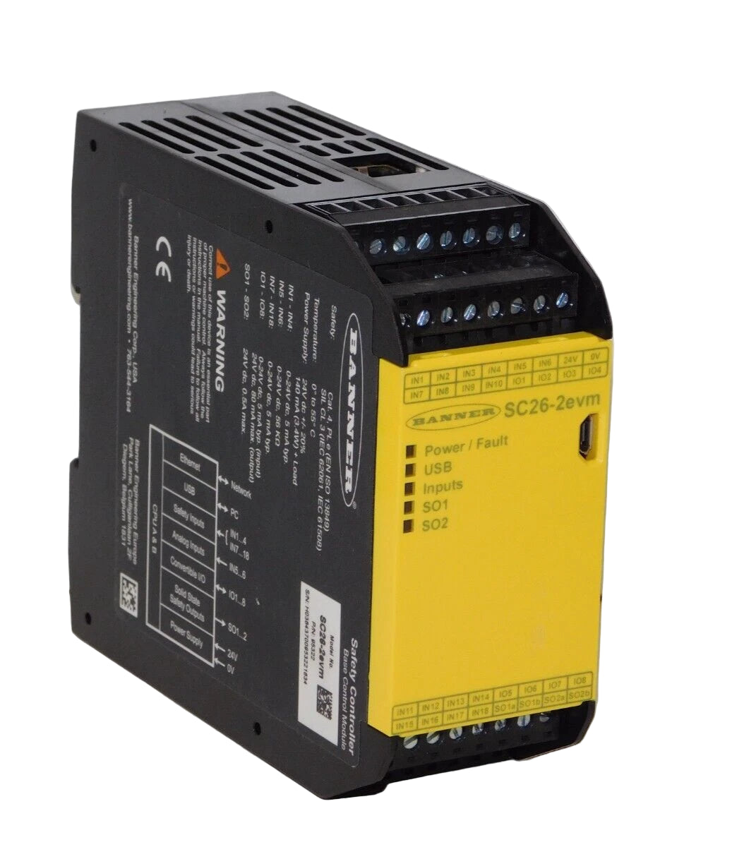 SC26-2EVM | Banner Ethernet Safety Controller