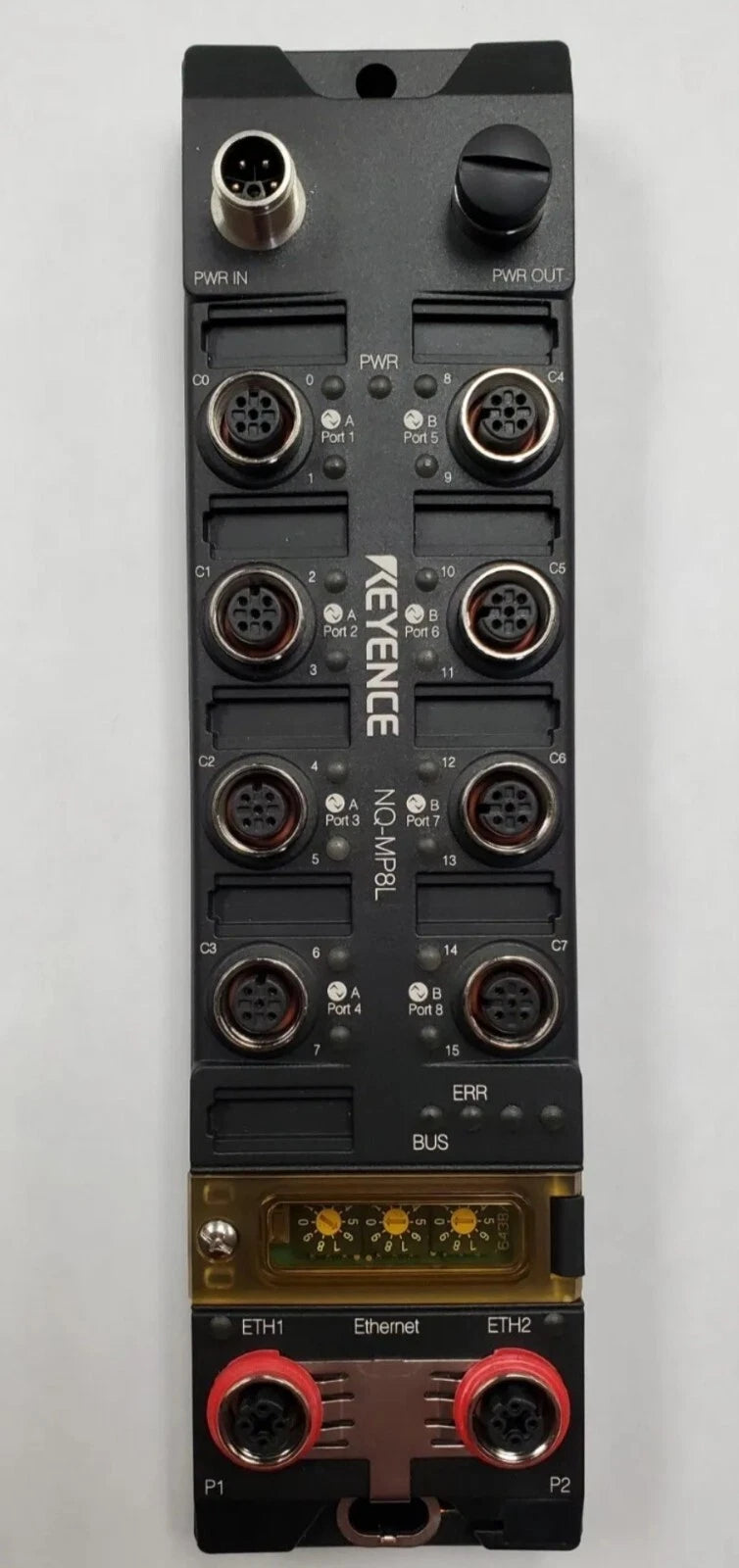 NQ-MP8L | Keyence 8-Port IO-Link Master, Multi-Protocol (EtherNet/IP, PROFINET, Modbus/TCP), IP69K
