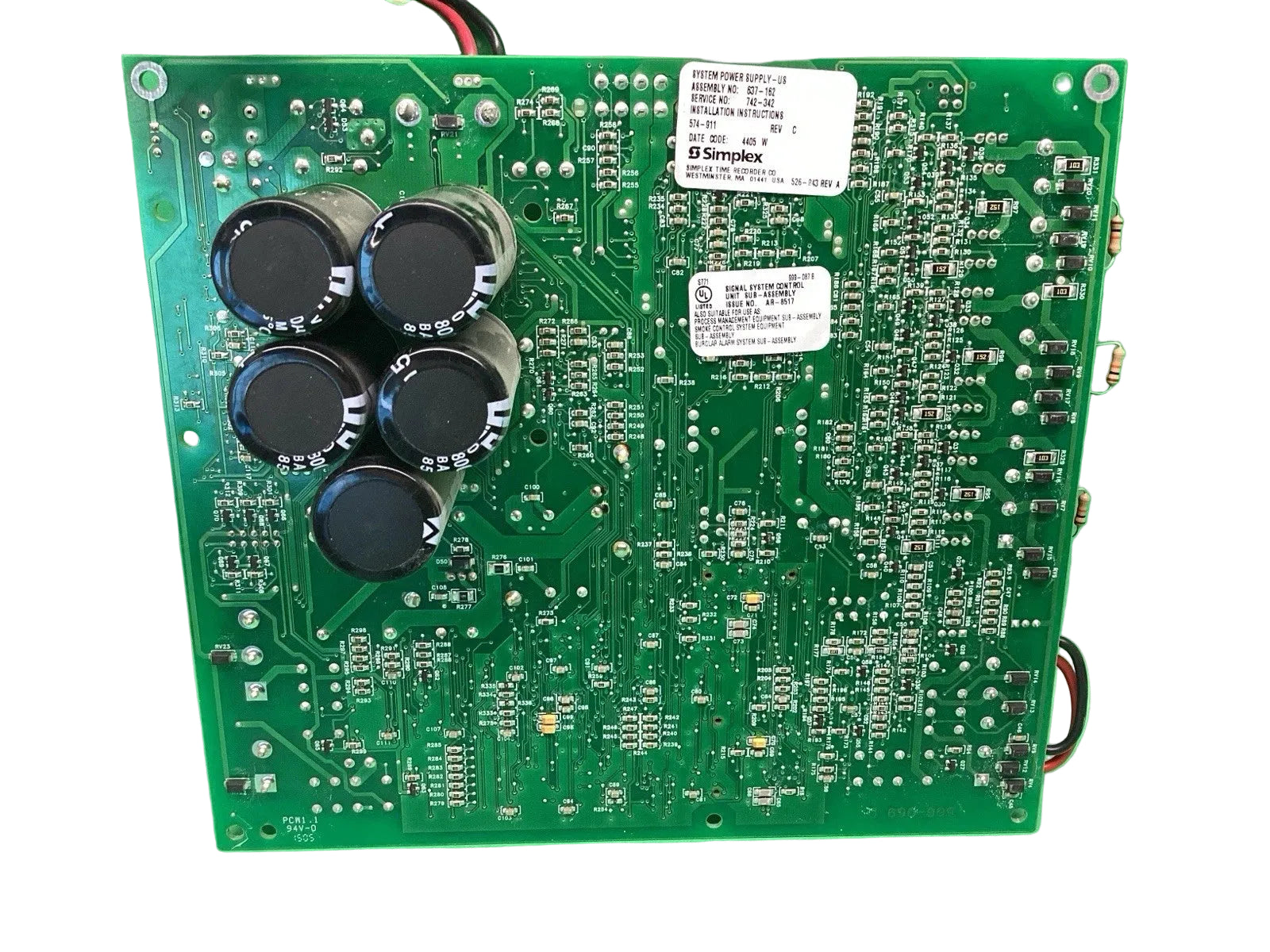 Simplex 637-162 Power Supply PC Board for Legacy Fire Alarm Control Systems