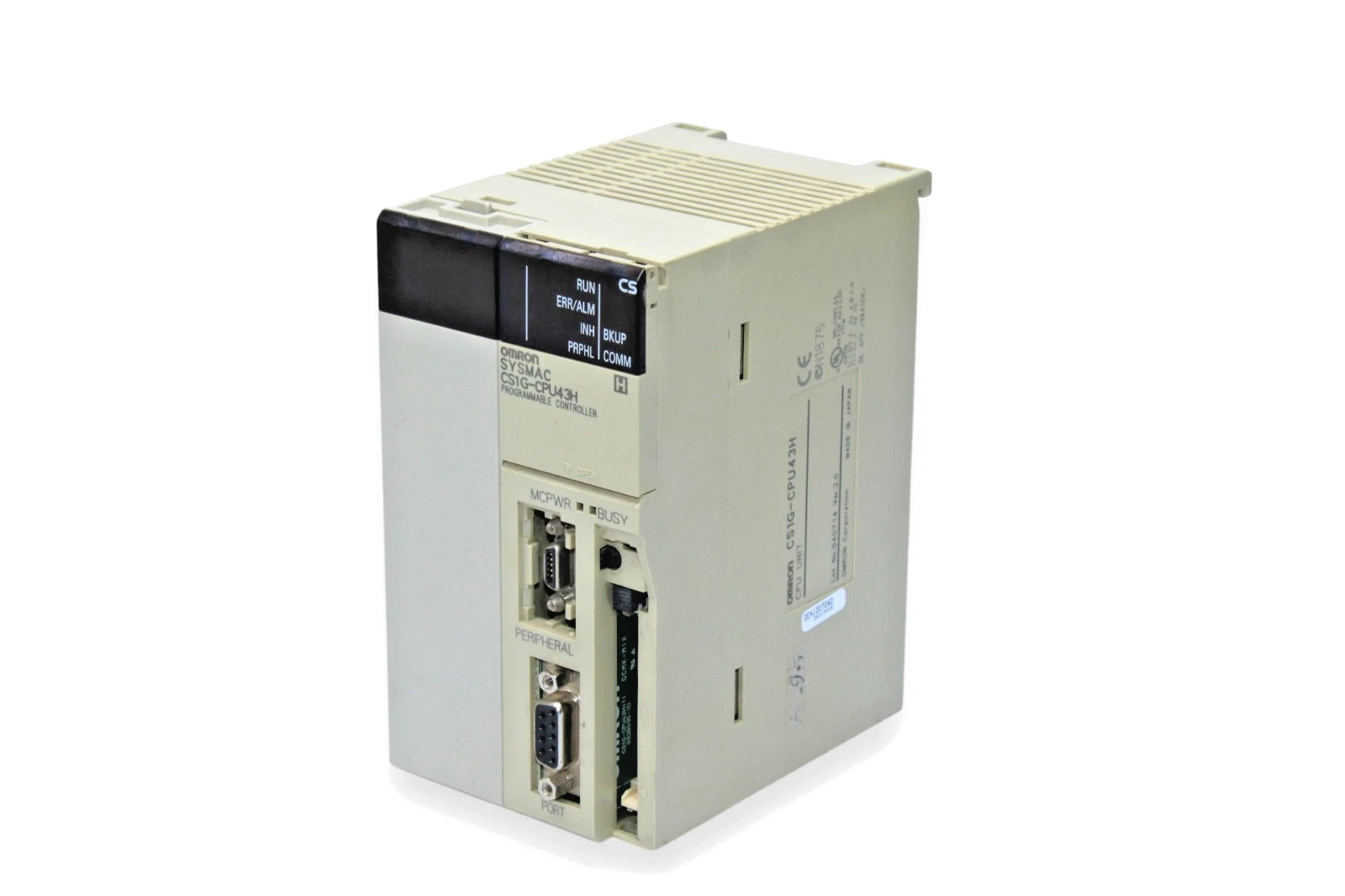 CS1G-CPU43H | Omron CS1 PLC CPU Computer Interface 20K Steps Program 960 I O Points High Speed Processing