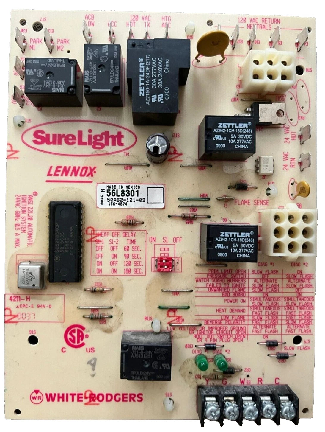 56L8301 | Lennox SureLight Furnace Control Board 24V Integrated Ignition