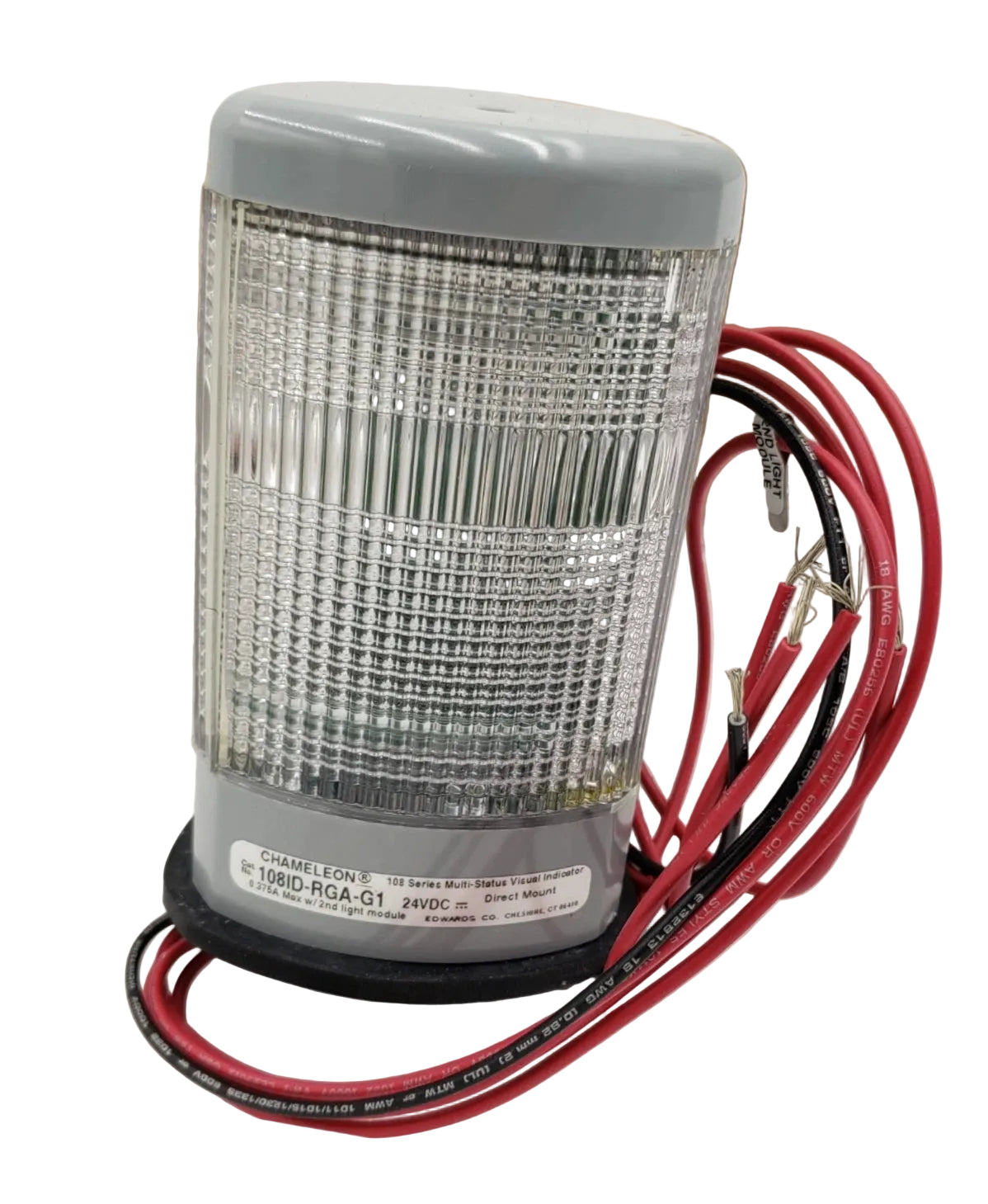 Edwards Signaling 108ID-RGA-G1 24 VDC Tri-Color LED Stack Light for Industrial Status Indication