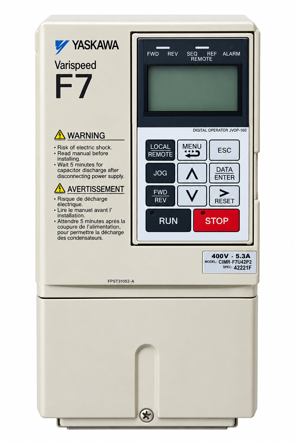 Yaskawa CIMR-F7U42P2 Varispeed F7 Variable Frequency Drive