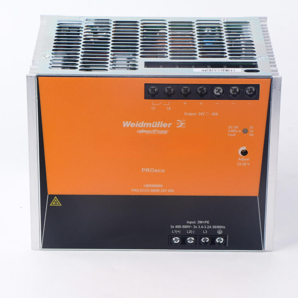 Weidmuller 1469560000 AC/DC Power Supply Converter 24V 40A 960W Single Output