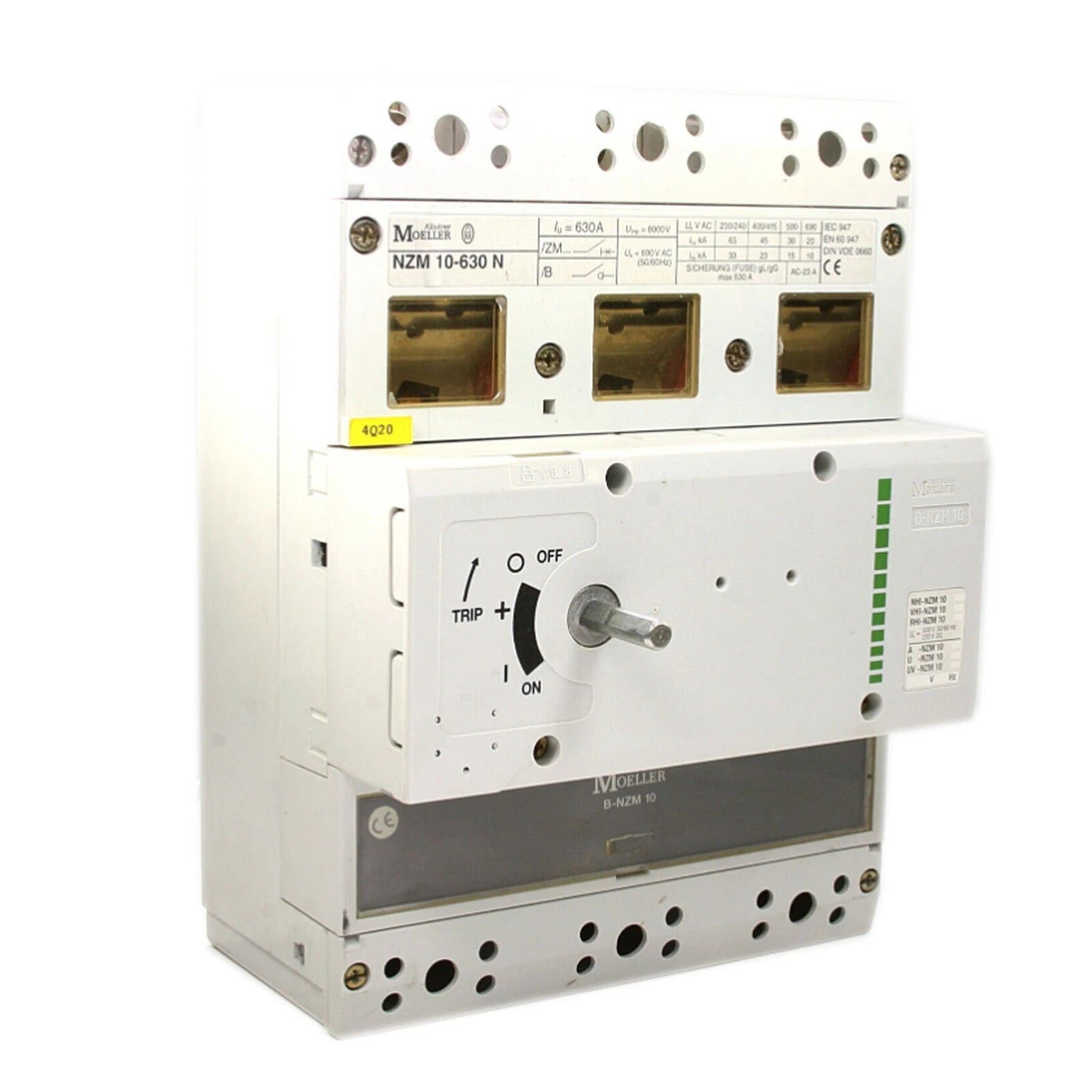NZM10-630N | Moeller 3-Pole Molded Case Circuit Breaker 630A, Adjustable Trip