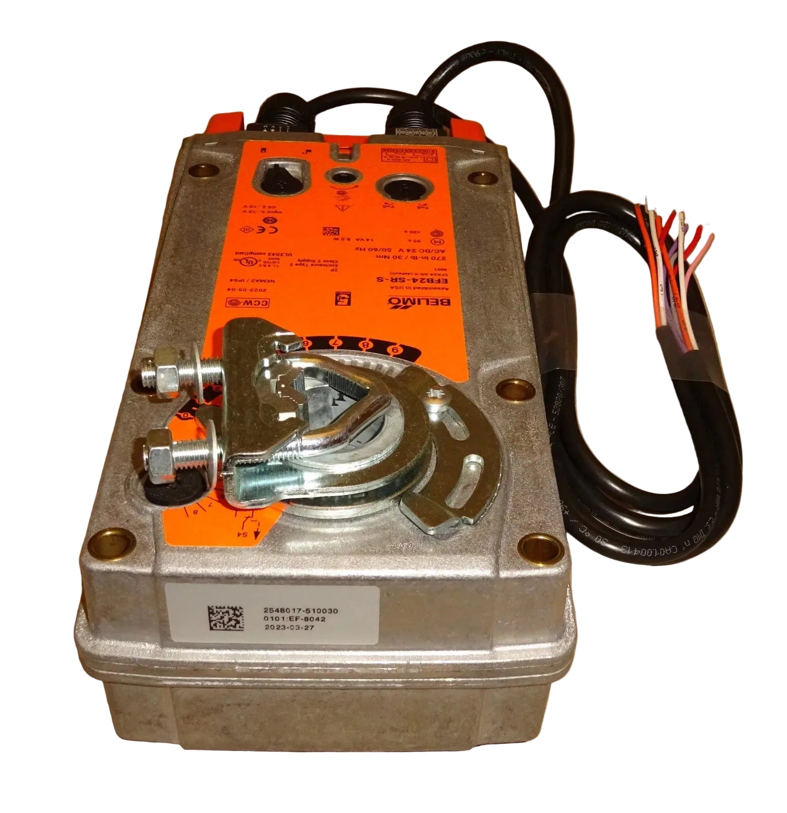 EFB24-SR-S | Belimo Spring Return Damper Actuator 270 In Lb 24V With Auxiliary Switches