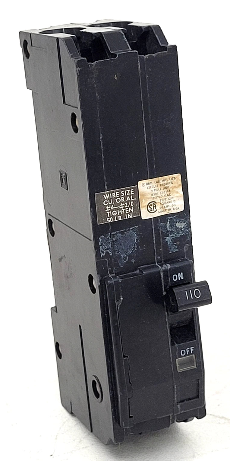 Q12110 | Square D 110A 2-Pole Type Q1 120/240V Circuit Breaker