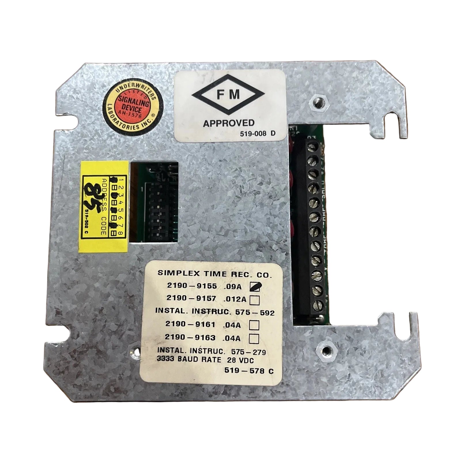 Simplex 2190-9155 Class B Monitor Zone Addressable Module for MAPNET II Fire Alarm Systems