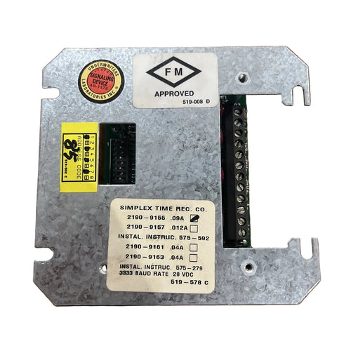 Simplex 2190-9155 Class B Monitor Zone Addressable Module for MAPNET II Fire Alarm Systems