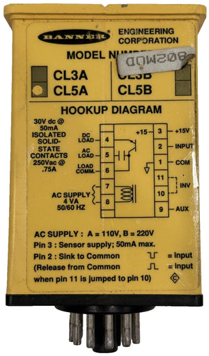 Banner Engineering CL5A MAXI-AMP Programmable Timing Logic Module