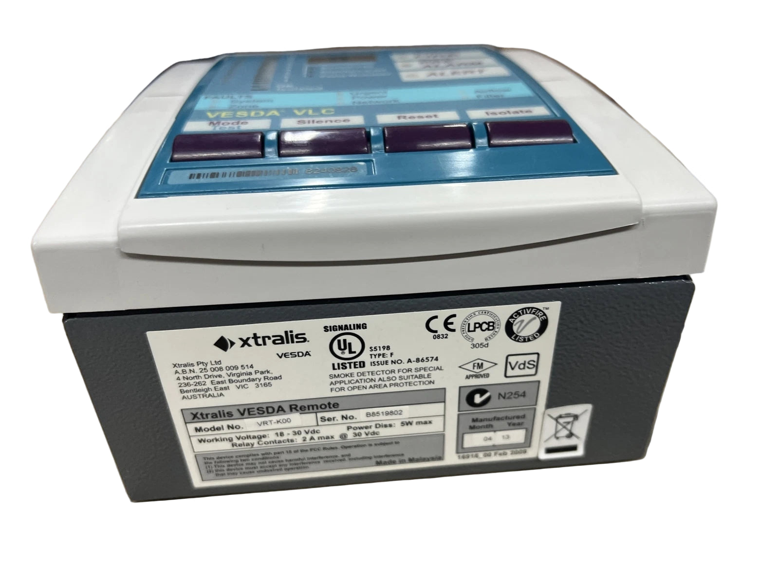VRT-K00 | Vesda Remote Display Module for LaserCOMPACT Smoke Detectors