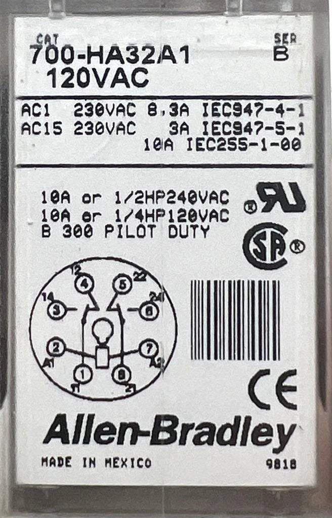 700-HA32A1 | Allen-Bradley General Purpose Relay 120V DPDT