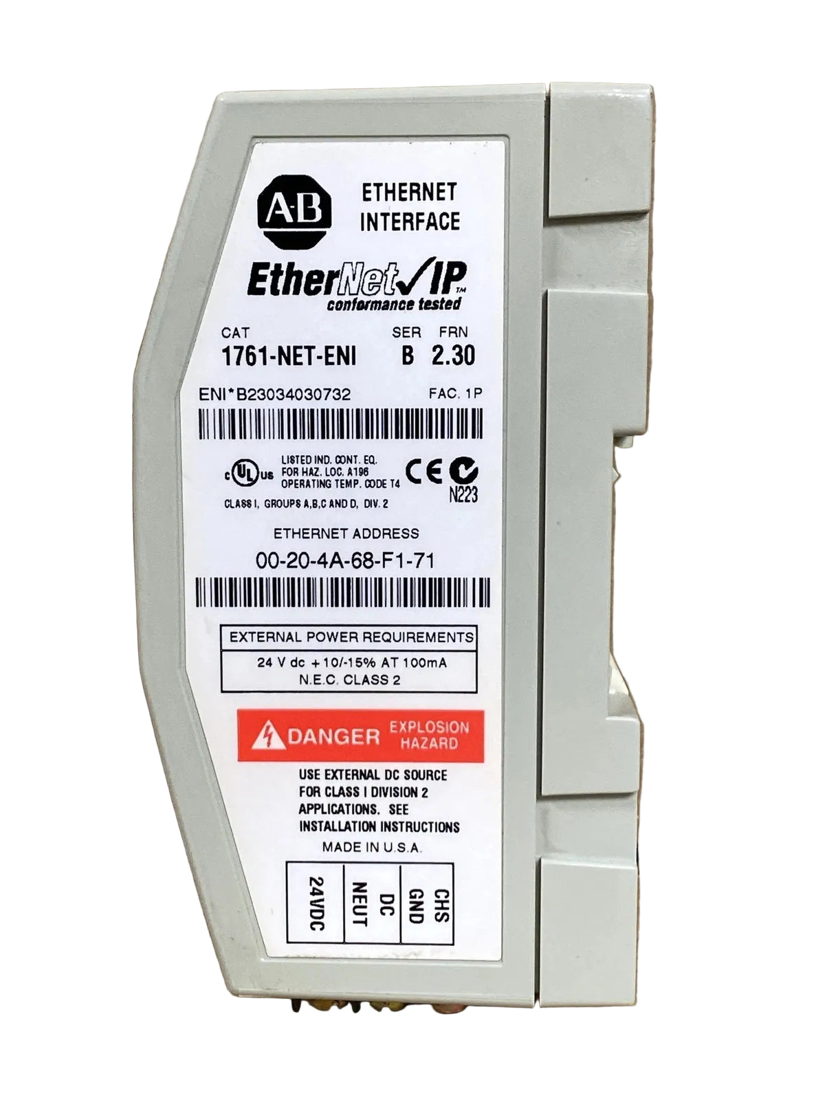 1761-NET-ENI | Allen-Bradley EtherNet Interface for SLC 500/MLogix/CompactLogix