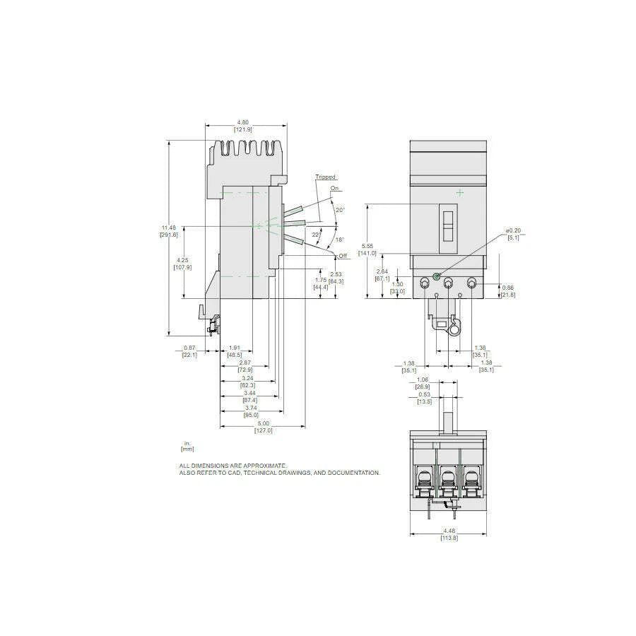 JLA36200 | Schneider Electric 200A J-Frame 600VAC Molded Case Circuit Breaker