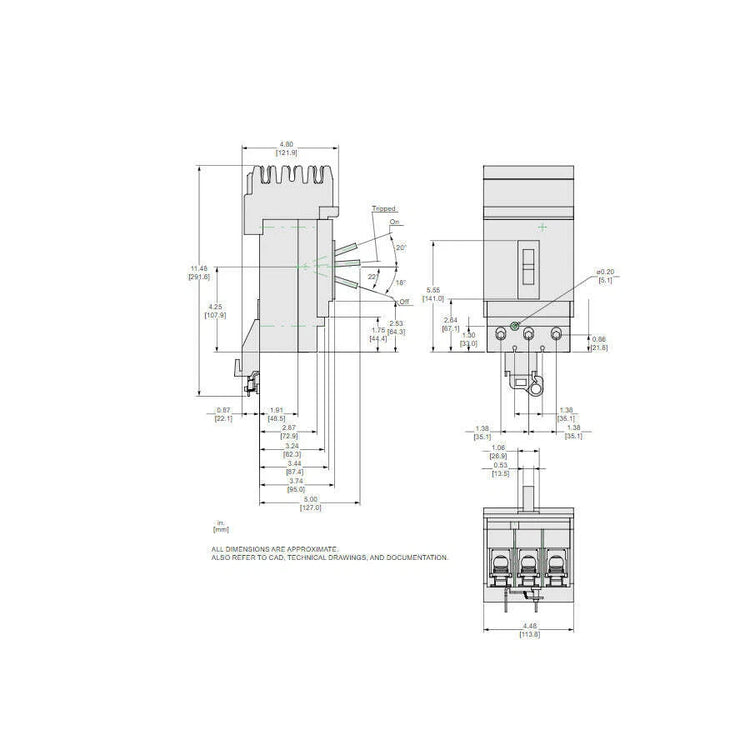 JLA36200 | Schneider Electric 200A J-Frame 600VAC Molded Case Circuit Breaker