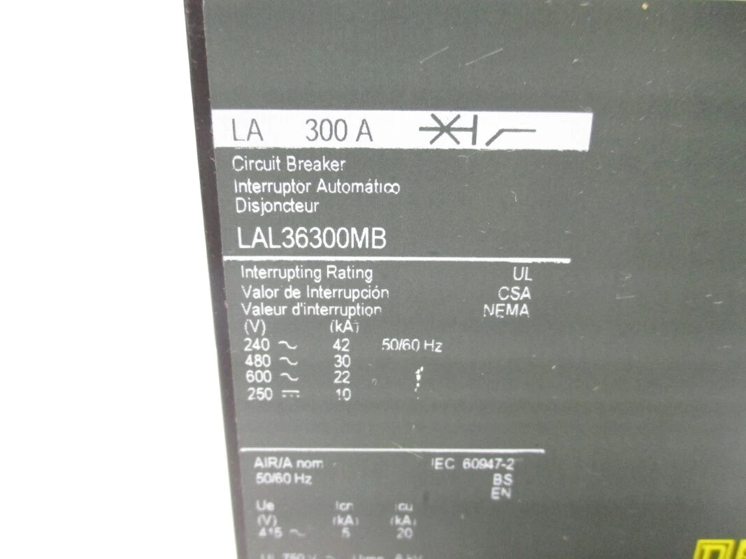 LAL36300MB | Schneider Electric 300A LA-Frame 600VAC Molded Case Circuit Breaker
