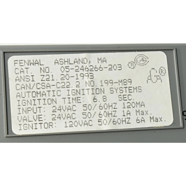 Kidde-Fenwal Controls 05-246266-203 24 VAC Ignition Control Module with 6.8 Second Ignition Timing