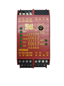SR209AD01 | Omron Dual Channel Safety Monitoring Relay 24 VAC/DC 4PST-NO