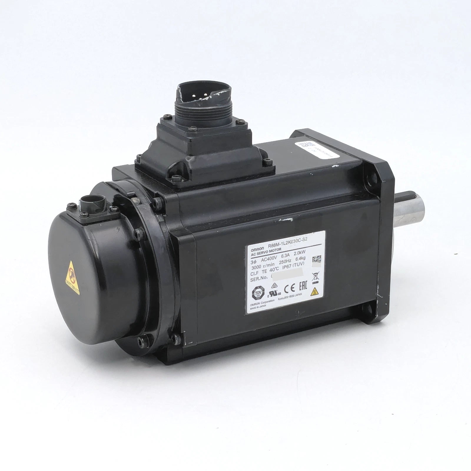 Omron R88M-1L2K030C-S2 Servo Motor 2kW 3000RPM EtherCAT 23bit Encoder