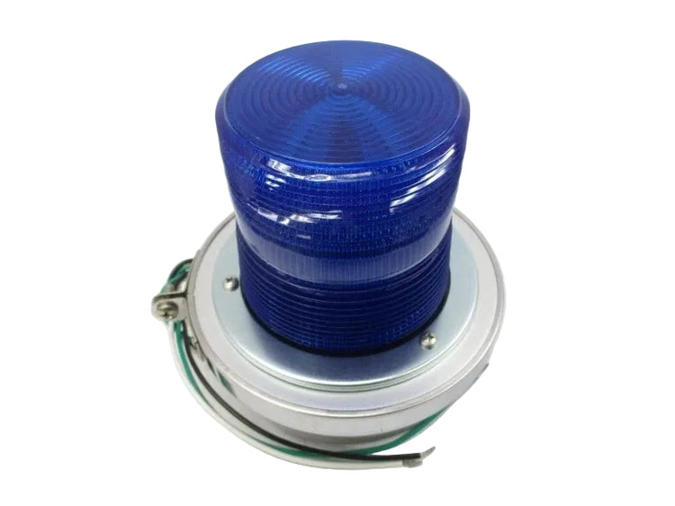Edwards Signaling 92B-N5 120 VAC Blue Xenon Flashing Strobe Light for Industrial Warning
