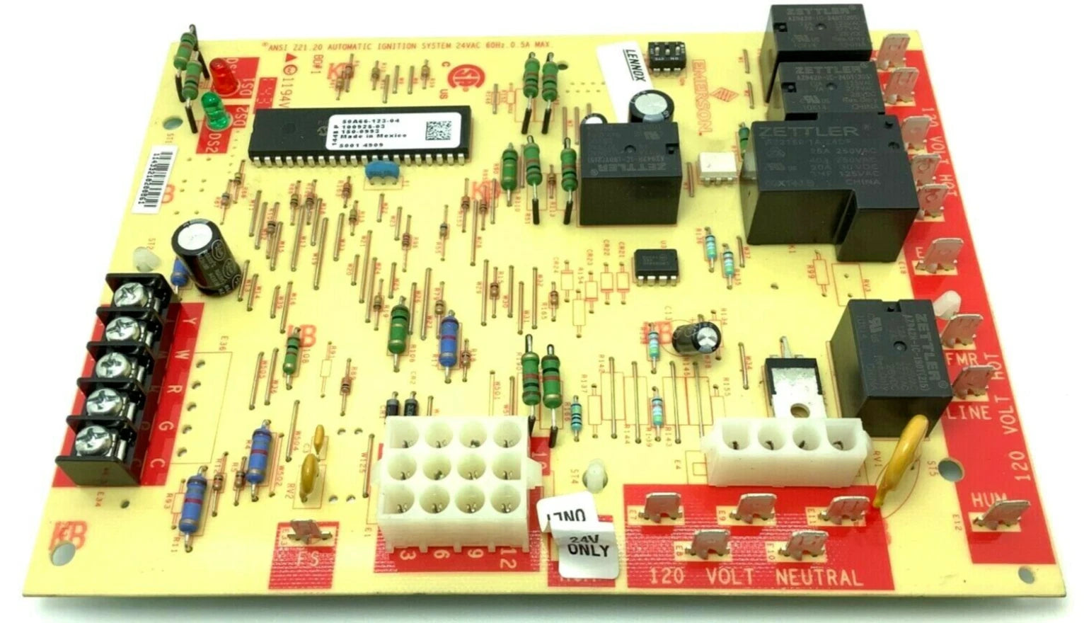 50A66-123-04 | Lennox Furnace Control Board for Single-Stage HVAC Systems