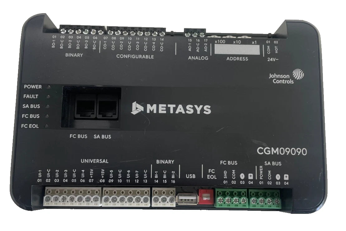 Johnson Controls M4-CGM09090-0 General Purpose Application Controller with 18 I/O Points for Metasys Building Automation