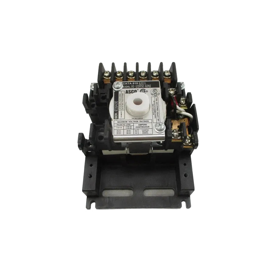 ASCO 91862031 Series 918 6-Pole 30A Lighting Contactor 120VAC