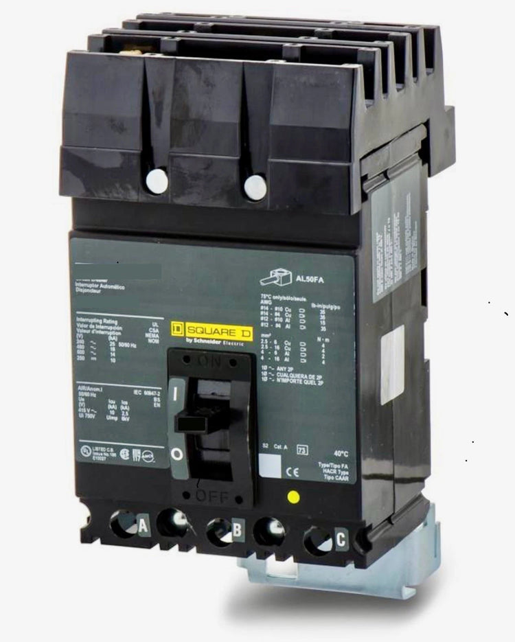 Square D FA34090 90 Ampere Three-Pole 480 Volt I-Line Molded Case Circuit Breaker