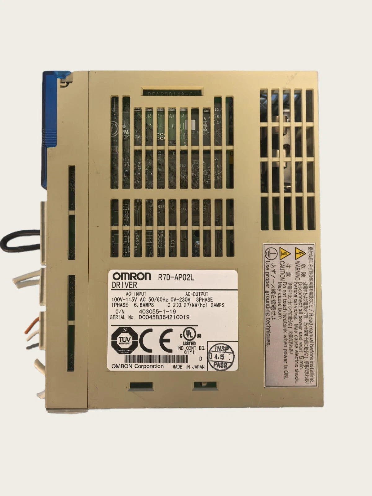 R7D-AP02L | Omron SMARTSTEP A AC Servo Drive 200W 100VAC Single-Axis Control