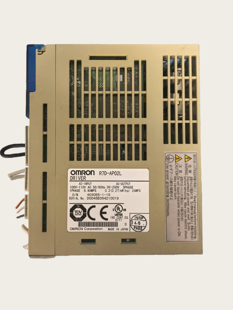 R7D-AP02L | Omron SMARTSTEP A AC Servo Drive 200W 100VAC Single-Axis Control