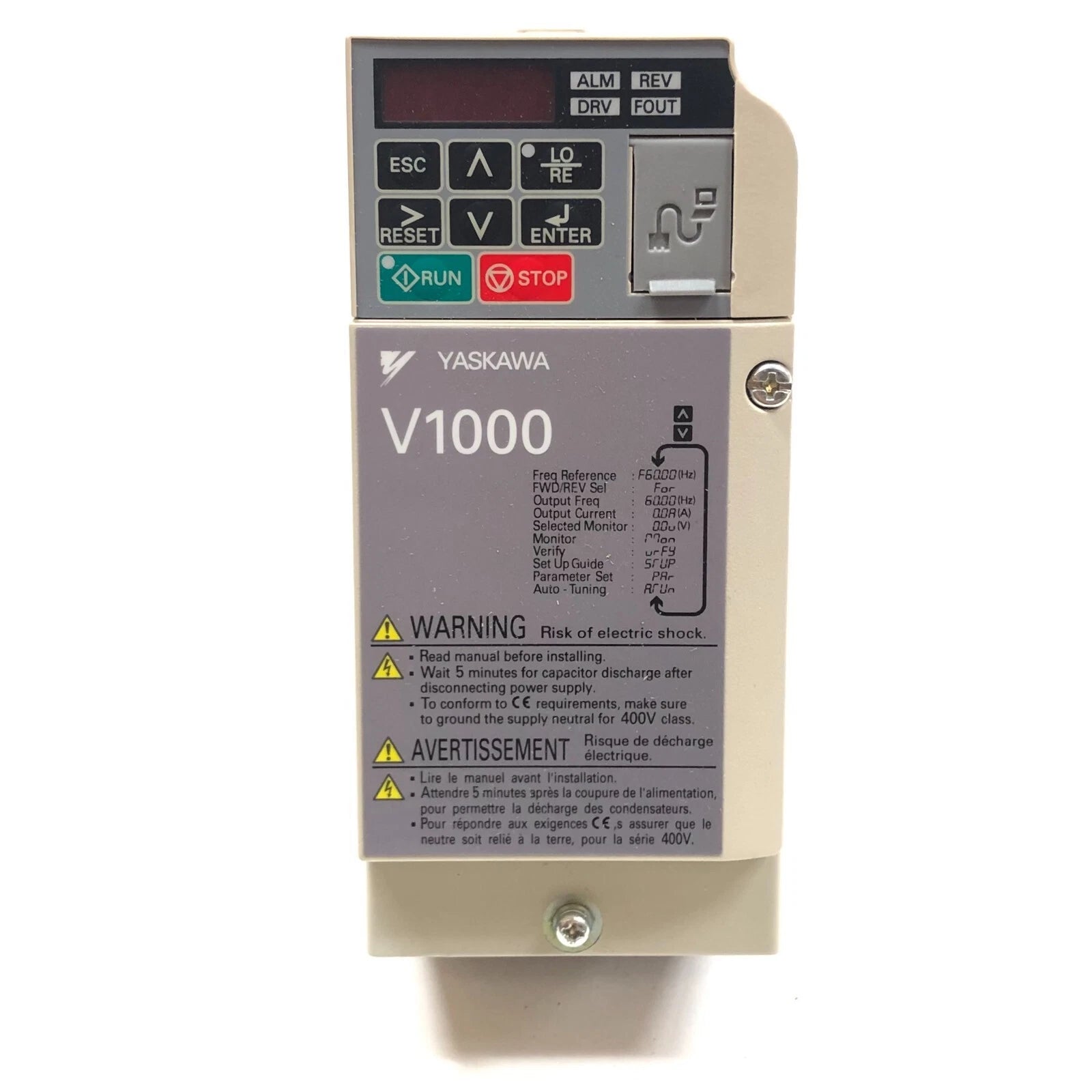 CIMR-VUBA0003FAA | Yaskawa Electric 0.5 HP 240V V1000 AC Drive, 1-Phase, Open Loop Vector Control