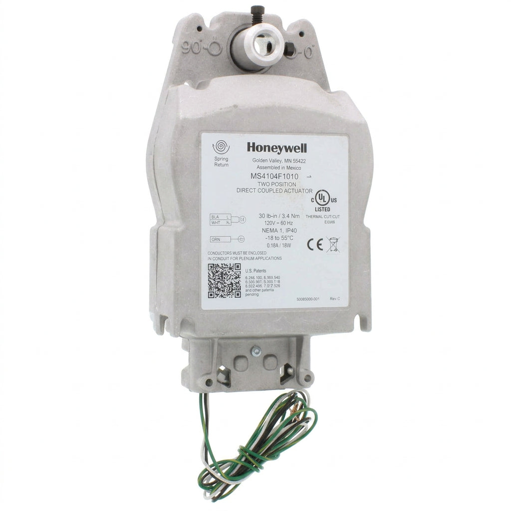 Honeywell MS4104F1010 Fast-Acting Two-Position Spring Return Fire and Smoke Damper Actuator