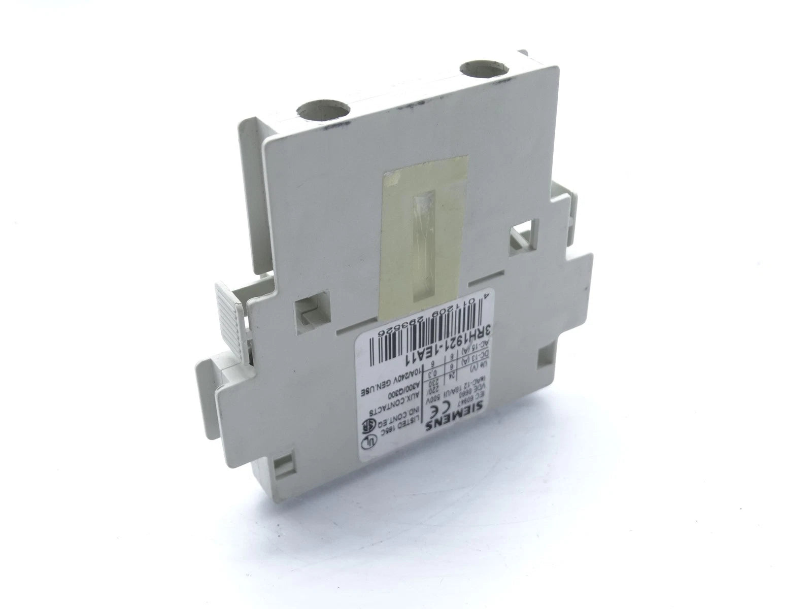 3RH1921-1EA11 | Siemens Auxiliary Contact Block One Normally Open One Normally Closed