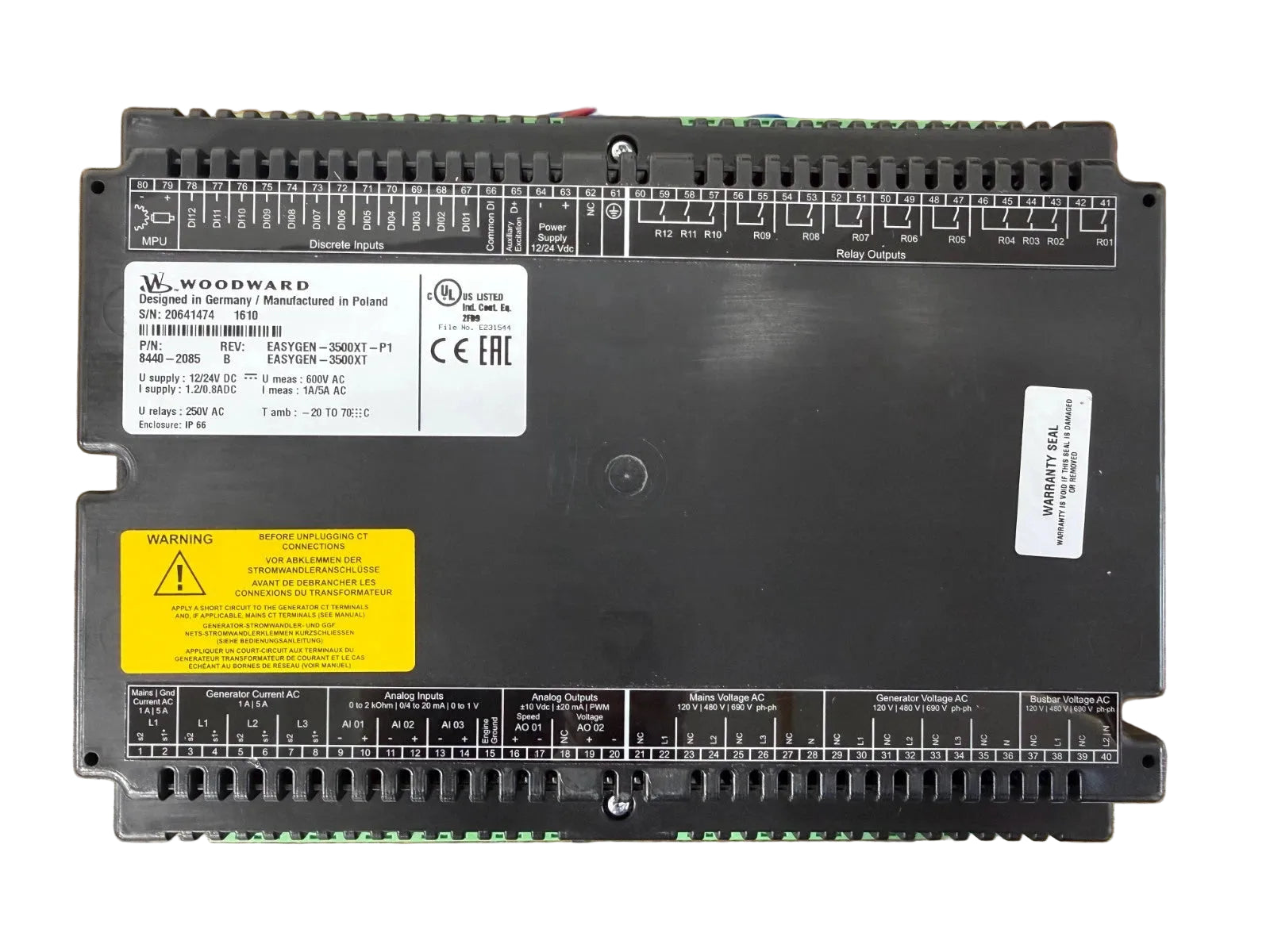 Woodward 8440-2085 easYgen-3500XT-P1 Genset Controller