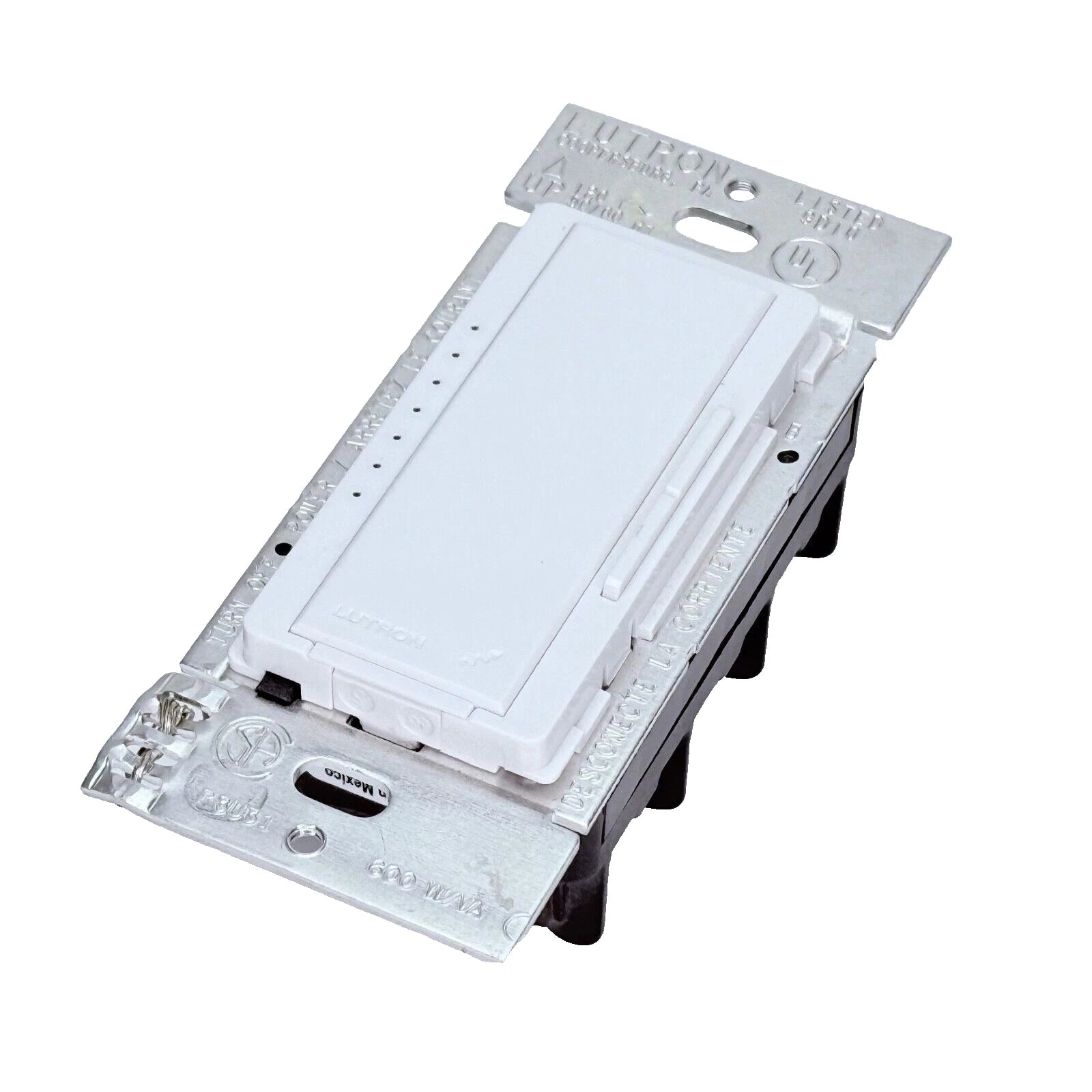 RRD-6D-WH | Lutron RadioRA2 dimmer for incandescent/MLV loads, 120 V, 600 W, white gloss finish