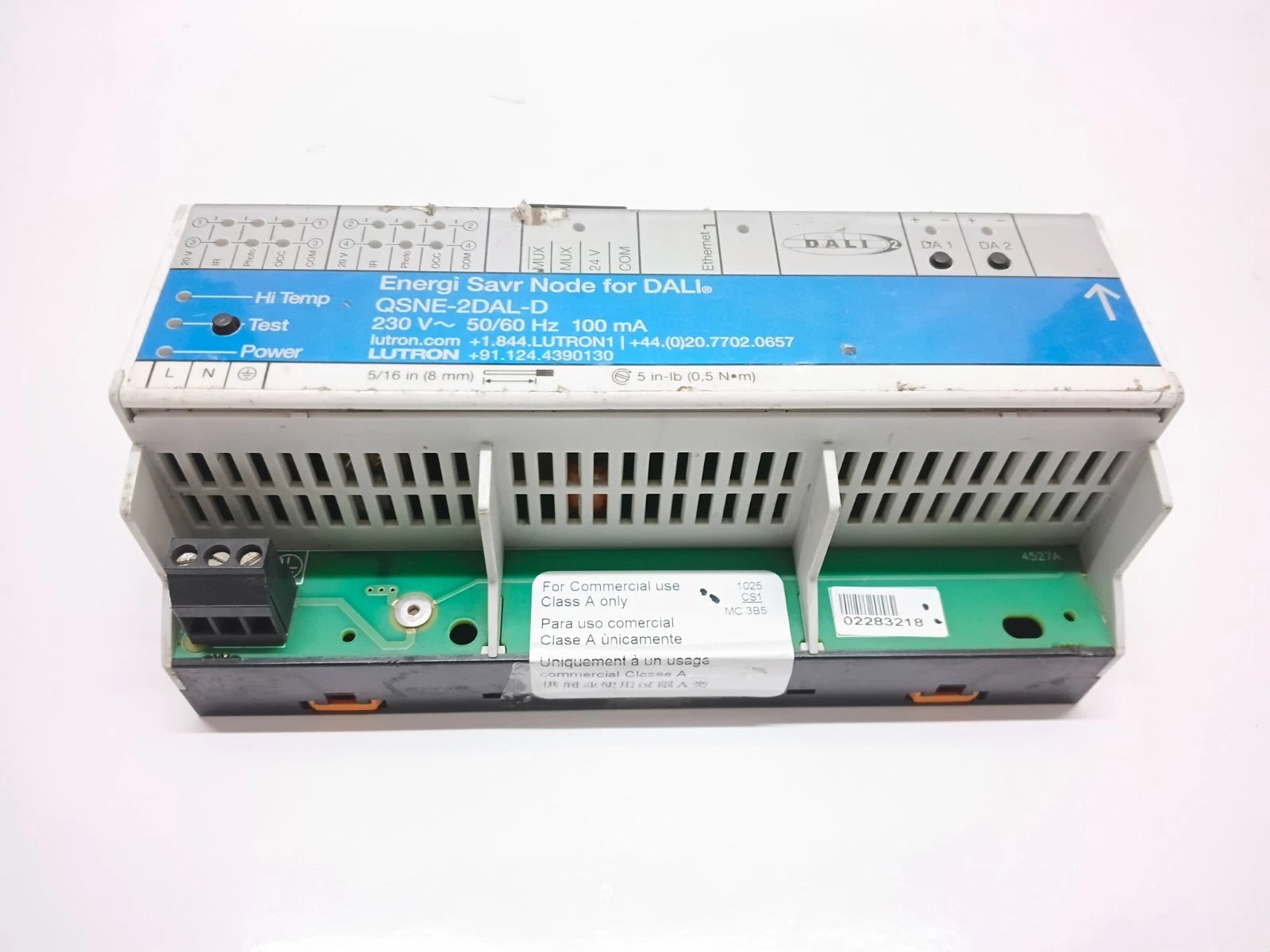 Lutron QSNE-2DAL-D | Dual-Bus DALI-2 Fixture Controller, Energi Savr Node, 230V, QS Link Integration