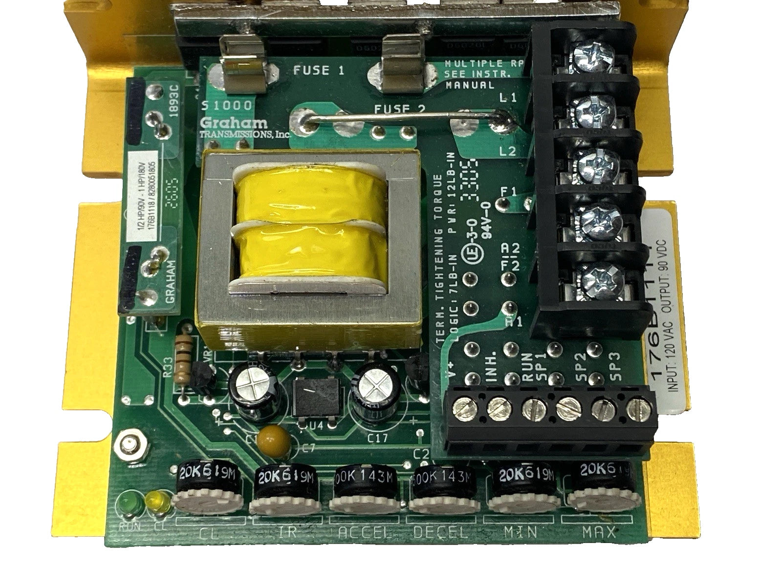 Danfoss 176B1111 Vari Speed S1000 120VAC to 90VDC Motor Speed Controller