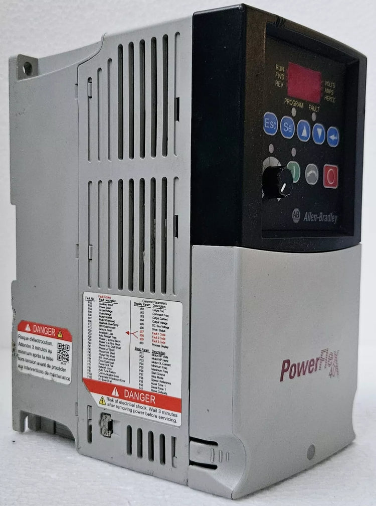22B-A2P3N104 | Allen-Bradley PowerFlex 40 AC Drive 240VAC 1-Phase