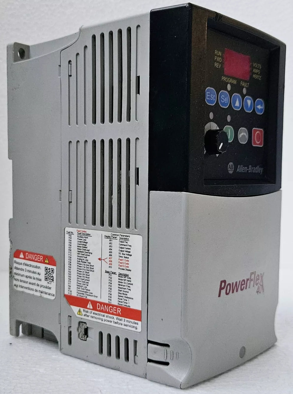 22B-A2P3N104 | Allen-Bradley PowerFlex 40 AC Drive 240VAC 1-Phase