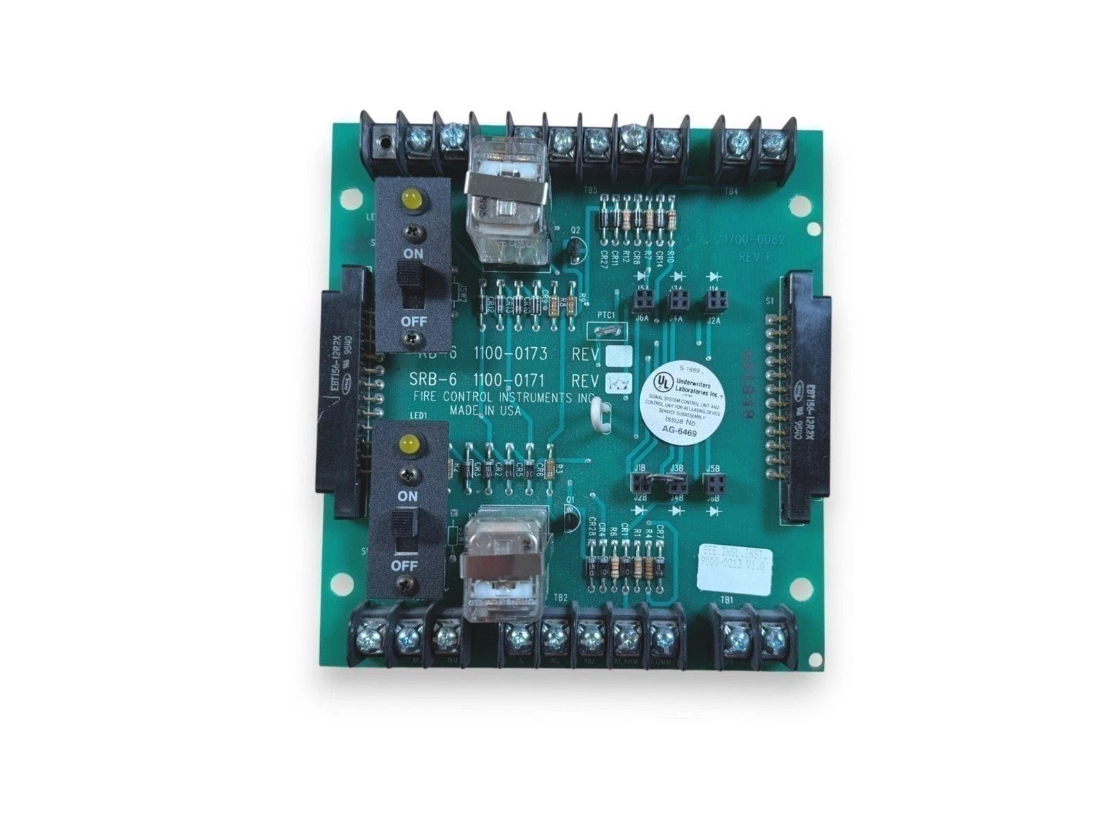 Gamewell-FCI SRB-6 Six-Circuit Fire Alarm Relay Board Module